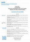 Research paper thumbnail of Lectures de… Le sens des lois, histoire de l’interprétation et de la raison juridique (Bruylant, 3e éd. 2011), de Benoît Frydman Journée du 16 mars 2018 Société pour l'histoire des Facultés de droit