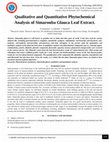 Research paper thumbnail of Qualitative and Quantitative Phytochemical Analysis of Simarouba Glauca Leaf Extract