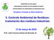 Research paper thumbnail of Controle Ambiental de Resíduos: tratamento dos resíduos industriais