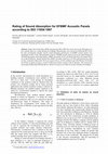 Research paper thumbnail of Rating of Sound Absorption for EFBMF Acoustic Panels according to ISO 11654:1997