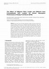 Research paper thumbnail of The Effect of Different Fibre Length and Different Urea Formaldehyde (UF) content on Sound Absorption Performance of Empty Fruit Bunch (EFB