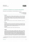 Research paper thumbnail of La disolución y liquidación de los consorcios administrativos /  Dissolution and liquidation of administrative consortia