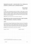 Research paper thumbnail of Profesionalización y emancipación en el trabajo de enseñar: la potencia de una posición política