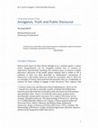 Research paper thumbnail of Arrogance, Truth and Public Discourse