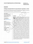 Research paper thumbnail of Challenges and opportunities for using wastewater in agriculture: a review How to cite