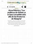 Research paper thumbnail of Las políticas de Orbán ya se han extendido más allá de las fronteras de Hungría