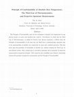 Research paper thumbnail of Principle of Unattainability of Absolute Zero Temperature, The Third Law of Thermodynamics, and Projective Quantum Measurements