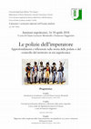 Research paper thumbnail of "Le polizie dell'Imperatore. Approfondimenti e riflessioni sulla storia delle polizie e del controllo del territorio in età napoleonica", Università degli Studi di Roma "Tor Vergata", Roma, 16-18 aprile 2018.