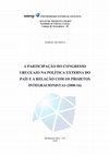 Research paper thumbnail of A participação do Congresso Uruguaio na política externa do país e a relação com os projetos integracionistas (2000-16)