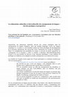 Research paper thumbnail of Les dimensions culturelles et interculturelles des enseignements de langues : état des pratiques et perspectives