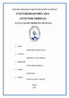 Research paper thumbnail of "AÑO DEL DIÁLOGO Y RECONCILIACIÓN NACIONAL" UNIVERSIDAD PRIVADA ANTENOR ORREGO FACULTAD DE MEDICINA HUMANA