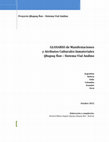 Research paper thumbnail of GLOSARIO de Manifestaciones y Atributos Culturales Inmateriales Qhapaq Ñan – Sistema Vial Andino