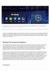 Research paper thumbnail of Research report: analyzing Facebook's Guidelines for publishers