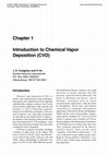 Research paper thumbnail of Introduction to Chemical Vapor Deposition (CVD