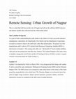 Research paper thumbnail of Remote Sensing: Urban Growth of Nagpur