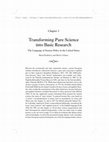 Research paper thumbnail of Transforming Pure Science into Basic Research.The Language of Science Policy in the United States (open access)