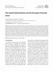 Research paper thumbnail of The Cypriot Hydrocarbons and the European Financial Crisis