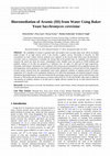 Research paper thumbnail of Bioremediation of Arsenic (III) from Water Using Baker Yeast Sacchromyces cerevisiae