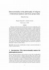 Research paper thumbnail of Intersectionality in the philosophy of religion: A theoretical analysis and focus group study