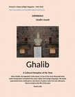 Research paper thumbnail of Ghalib A Cultural Metaphor of His Time - A Poet & Heritage of Delhi