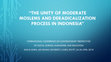 Research paper thumbnail of Power Point for International Conference in Ain Shams University Cairo Egypt: "The Unity of Moderate Moslems and Deradicalization Process in Indonesia"