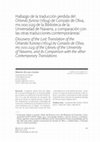 Research paper thumbnail of Hallazgo de la traducción perdida del Orlando furioso (1604) de Gonzalo de Oliva, ms 000.029 de la Biblioteca de la Universidad de Navarra, y comparación con las otras traducciones contemporáneas, RILCE 34.2 (2018), pp. 893-920
