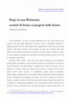 Research paper thumbnail of Dopo il caso Weinstein: uomini di fronte ai progetti delle donne