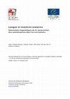 Research paper thumbnail of Langue et matières scolaires. Dimensions linguistiques de la construction des connaissances dans les curriculums