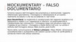 Research paper thumbnail of Mockumentary falso documentario