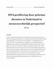 Research paper thumbnail of DNA-profilering door geheime diensten in Nederland in mensenrechtenlijk perspectief