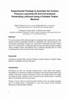 Research paper thumbnail of Experimental Findings to Ascertain the Contact Pressure Lupromax-X5 and Conventional Penetrating Lubricant Using a Portable Timken Machine