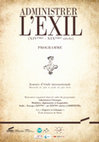 Research paper thumbnail of Administrer l'Exil (XIVème-XIXème siècle) 26-29 June 2018