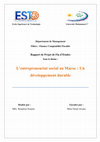 Research paper thumbnail of Ecole Supérieure de Technologie Département de Management Filière : Finance Comptabilité Fiscalité Rapport de Projet de Fin d'Etudes Sous le thème : L'entrepreneuriat social au Maroc : Un développement durable