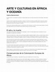 Research paper thumbnail of Helena Blankenstein - Arte y Culturas en África y Oceanía - Les statues meurent aussi, de Chris Marker y Alain Resnais (1953)