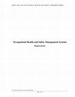 Research paper thumbnail of OHSAS 18001:2007 OCCUPATIONAL HEALTH AND SAFETY ASSESSMENT SERIES Occupational Health and Safety Management Systems Requirements OHSAS 18001:2007 OCCUPATIONAL HEALTH AND SAFETY ASSESSMENT SERIES