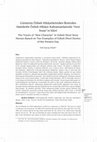 Research paper thumbnail of Günümüz Özbek Hikâyelerinden İkisinden Hareketle Özbek Hikâye Kahramanlarında “Yeni İnsan”ın İzleri