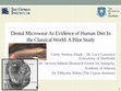 Research paper thumbnail of Dental Microwear As Evidence of Human Diet In the Classical World: A Pilot Study