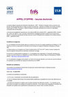 Research paper thumbnail of APPEL D'OFFRE – bourse doctorale