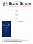 Research paper thumbnail of Islamic Law BY AHMAD ATIF AHMAD Reading Religion