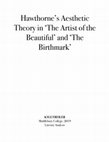 Research paper thumbnail of Hawthorne's Aesthetic Theory in 'The Artist of the Beautiful' and 'The Birthmark'