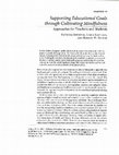 Research paper thumbnail of Supporting Educational Goals through Cultivating Mindfulness Approaches for Teachers and Students