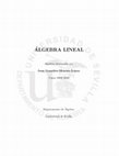 Research paper thumbnail of ALGEBRA LINEAL Apuntes elaborados por