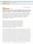 Research paper thumbnail of 78,000-year-old record of Middle and Later Stone Age innovation in an East African tropical forest