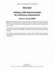 Research paper thumbnail of Utilizing a QRA Maturity Model for Continuous Improvement