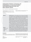 Research paper thumbnail of Independent Predictors of Severity and Hospitalization in Acute Bronchiolitis: Neutrophil/Lymphocyte Ratio and Mean Platelet Volume