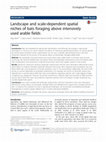 Research paper thumbnail of Landscape and scale-dependent spatial niches of bats foraging above intensively used arable fields