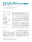 Research paper thumbnail of The effect of local land use and loss of forests on bats and nocturnal insects