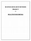 Research paper thumbnail of HEALTH DRINK REPORT