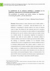 Research paper thumbnail of La prohibición de la violencia simbólica y mediática en la Argentina: ¿superación de la dicotomía público/privada?