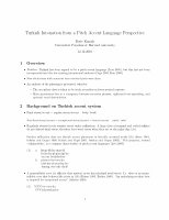 Research paper thumbnail of Turkish Intonation from a Pitch Accent Language Perspective